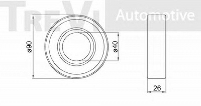 TREVI AUTOMOTIVE wb1764 -  Комплект подшипника ступицы колеса